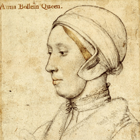 Anne Boleyn (age 32) by Hans Holbein the Younger.