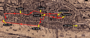 Map of London 1600